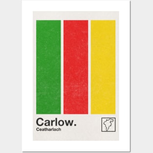 County Carlow / Original Retro Style Minimalist Poster Design Posters and Art